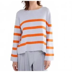NEW SUMMUM striped viscose blend sweater in mist